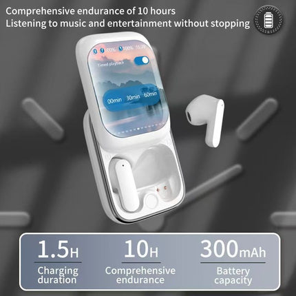Wireless ANC Touchscreen Bluetooth Earbuds with LED Display – H8