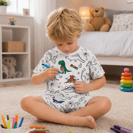 Kids DIY Coloring Dinosaur Pajama Set – TT-004