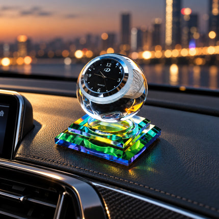 Car Sun Air Freshener Ornament with Quartz Clock- C25524