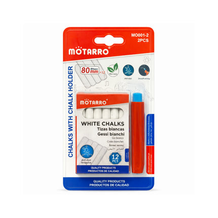 MOTARRO white chalks with chalk holder packaging on a white background