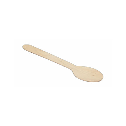 Wooden spoon on a white background