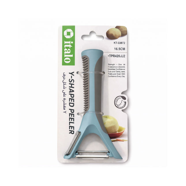 Y-shaped peeler on its packaging with 'italo' branding
