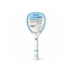 White and blue mosquito swatter with 'WEIDAM' branding on a white background