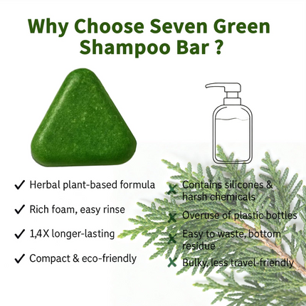 Nature Seven Green Cacumen Biotae Isatis Indigotica Shampoo Bar