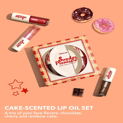 Sheglam Sunday Picnic Layer Cake Lip Oil Set
